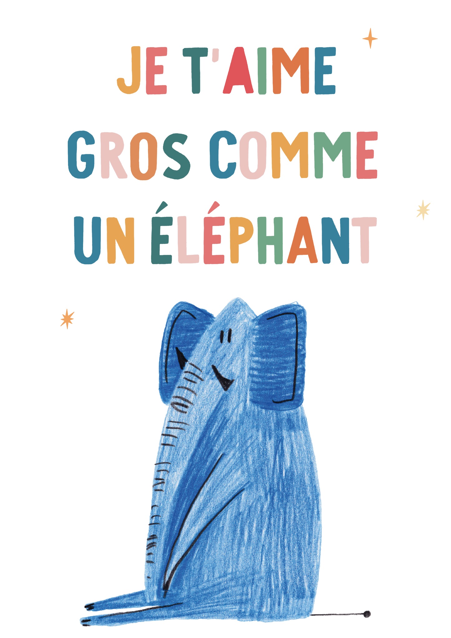"Comme un éléphant" - Format A4