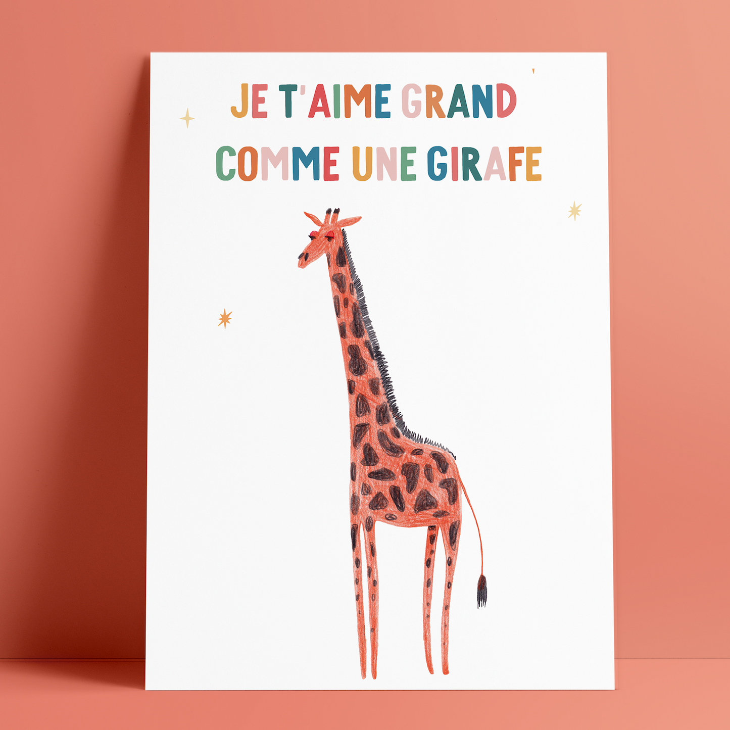 "Comme une girafe" - Format A4