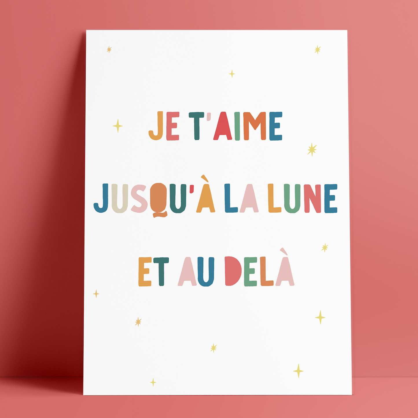 "Jusqu'à la lune" - Format A4