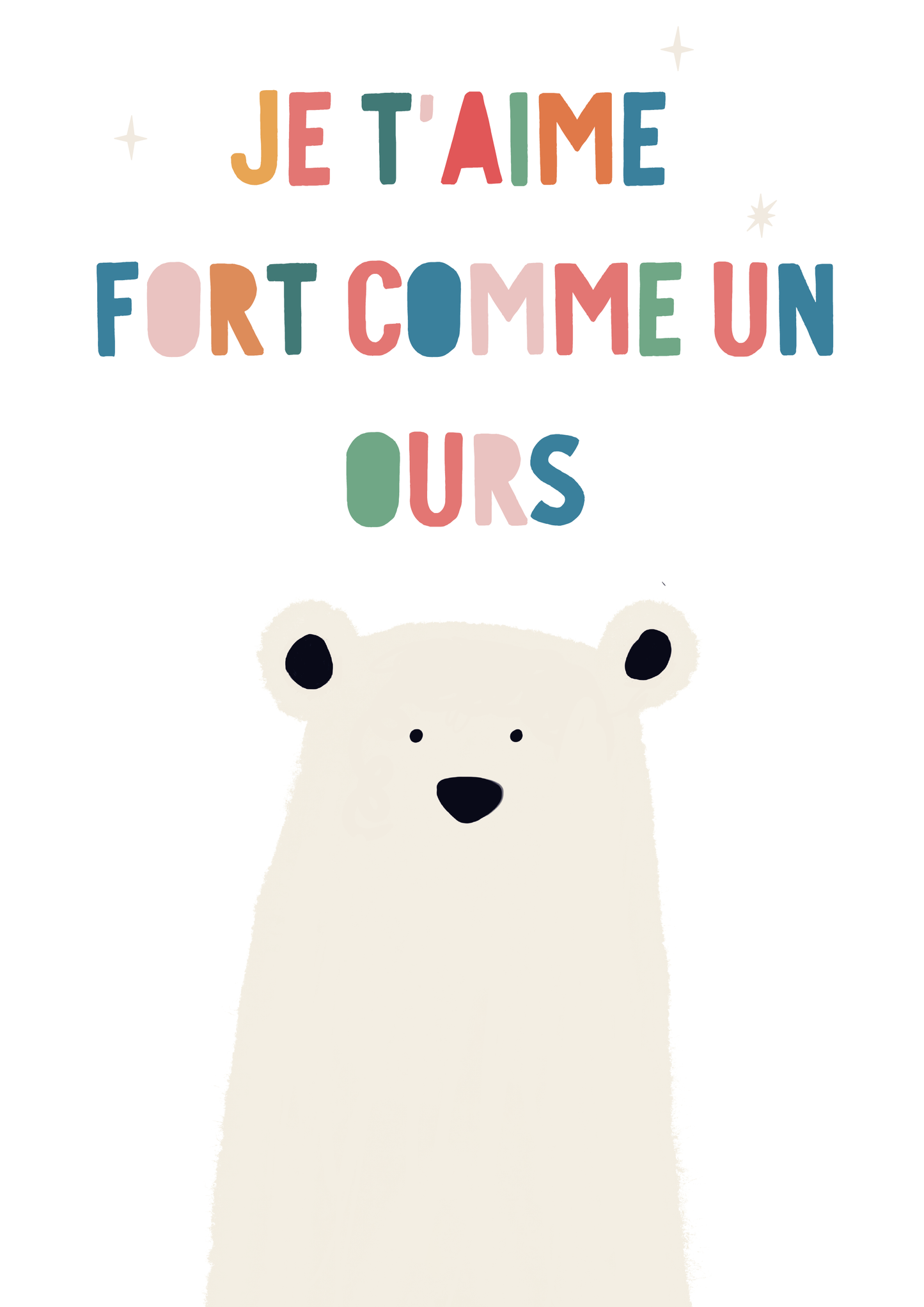 "Comme un ours" - Format A4