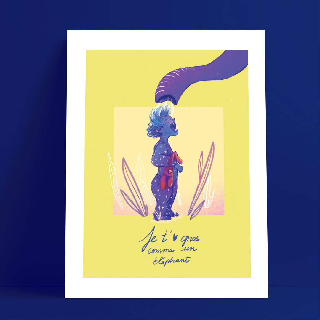 Illustration 2500 Voix - [Je t'aime gros comme un éléphant] - A5