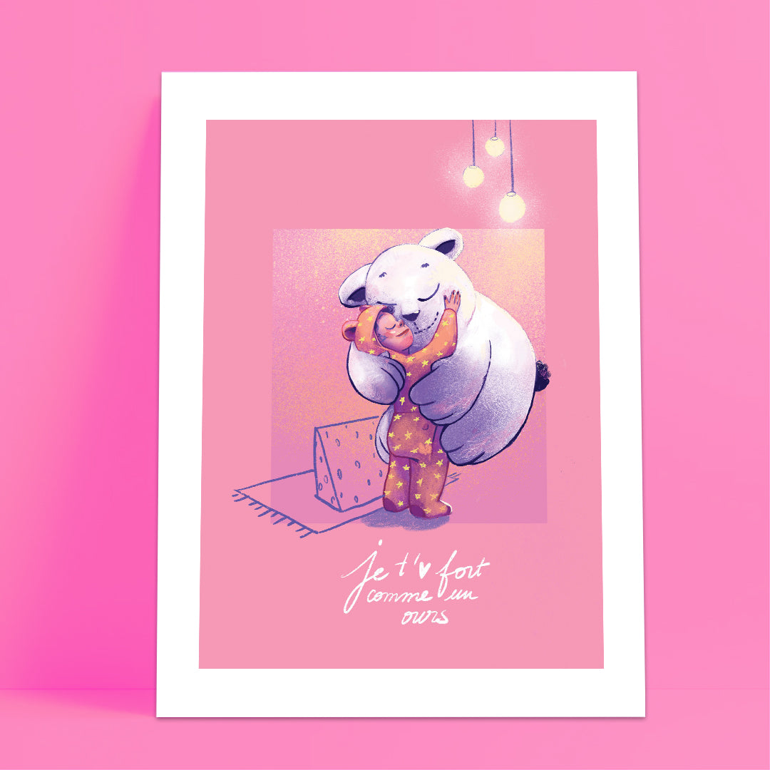 Illustration 2500 Voix - [Je t'aime fort comme un ours] - A5