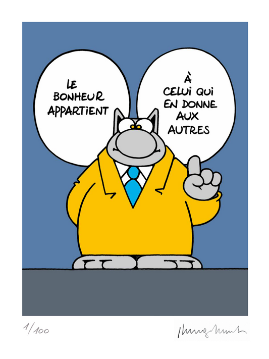 Philippe Geluck - [Le Chat], 30x40cm, 100ex., SIGNÉ
