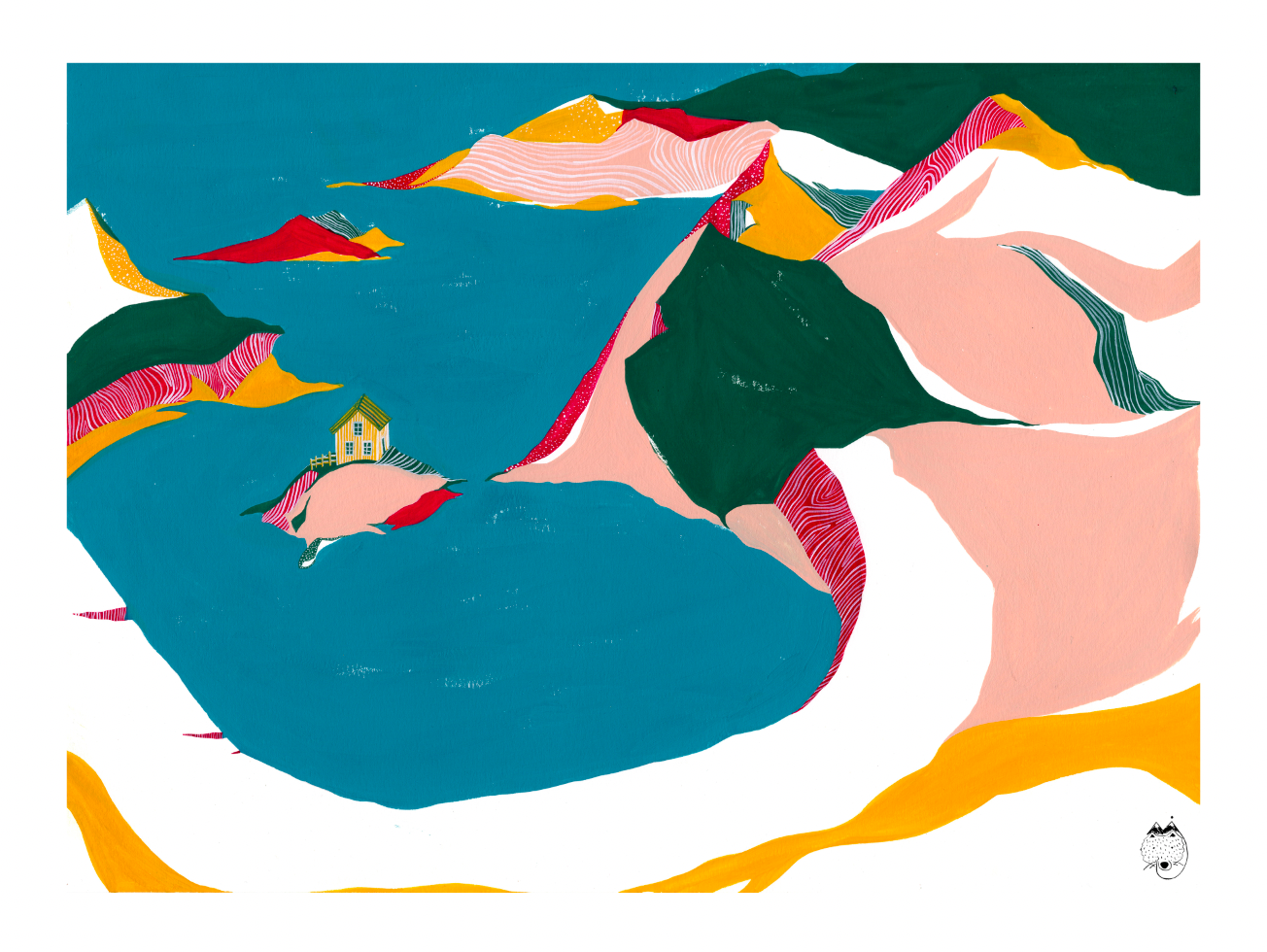 Mathilde Joly - [L'île au centre] - 30x40cm, 50 ex.