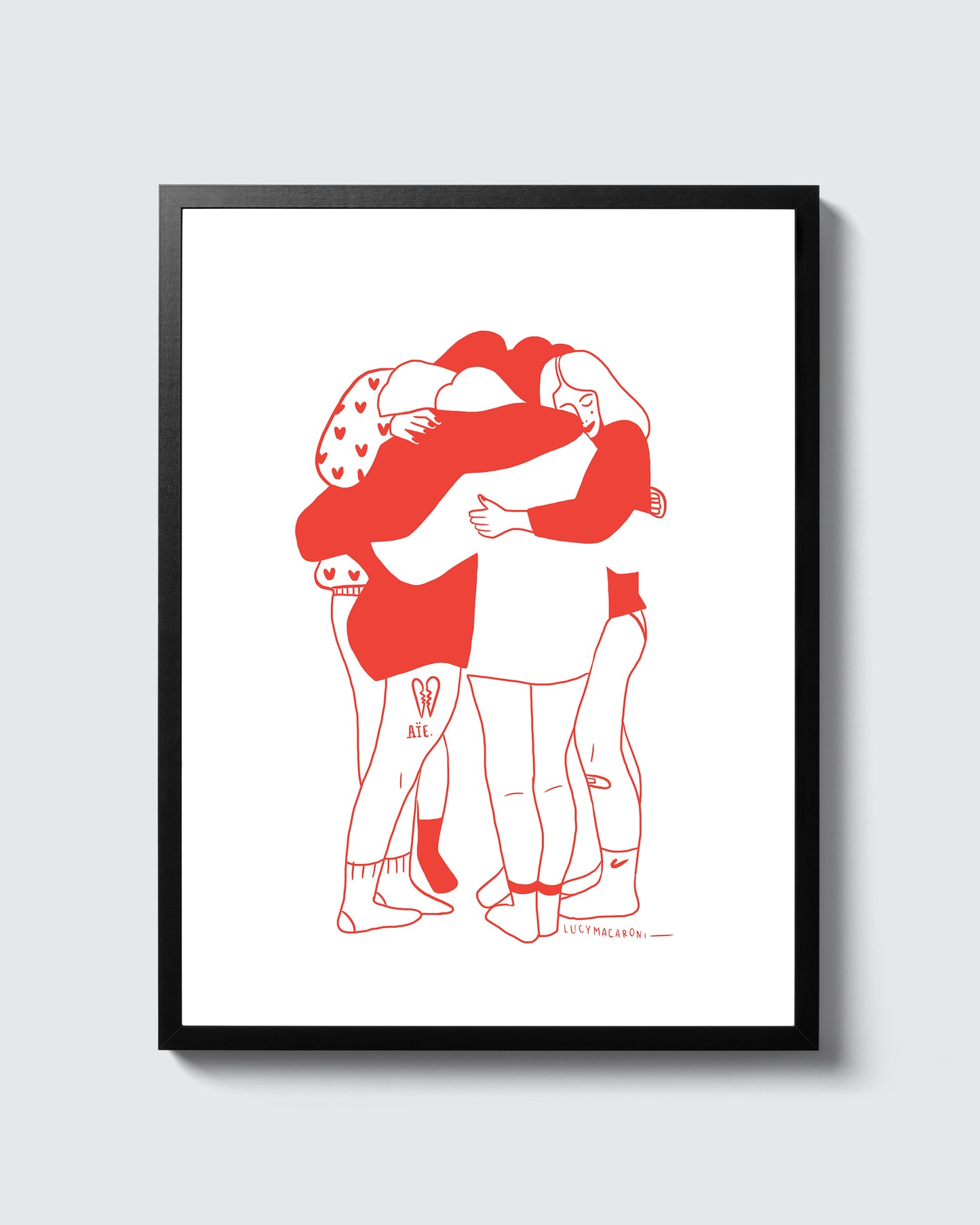 Lucymacaroni - [Hug] - 30x40cm, 50 ex.