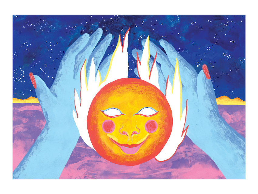 Laho - [Du feu dans la nuit], 14,8x21cm, 1ex., 25€