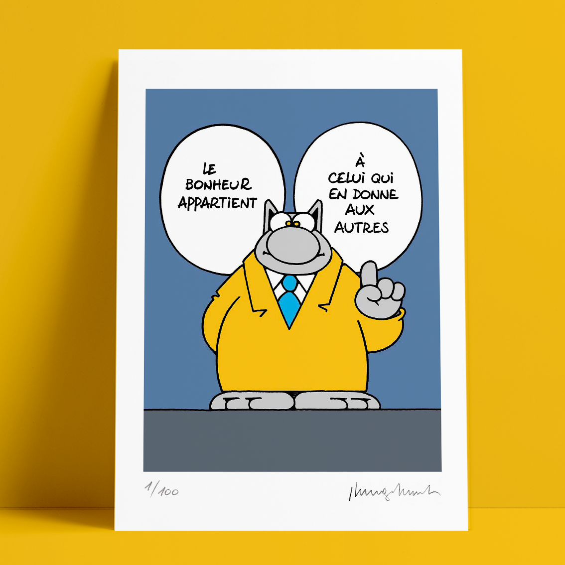 Philippe Geluck - [Le Chat], 30x40cm, 100ex., SIGNÉ