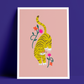 Laura Lhuillier - [Tigre fleuri] - 30x40cm, 50 ex.