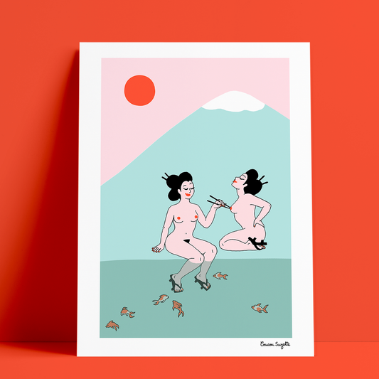 Coucou Suzette - [Flirt au Mont Fuji] - 30x40cm, 100 ex.