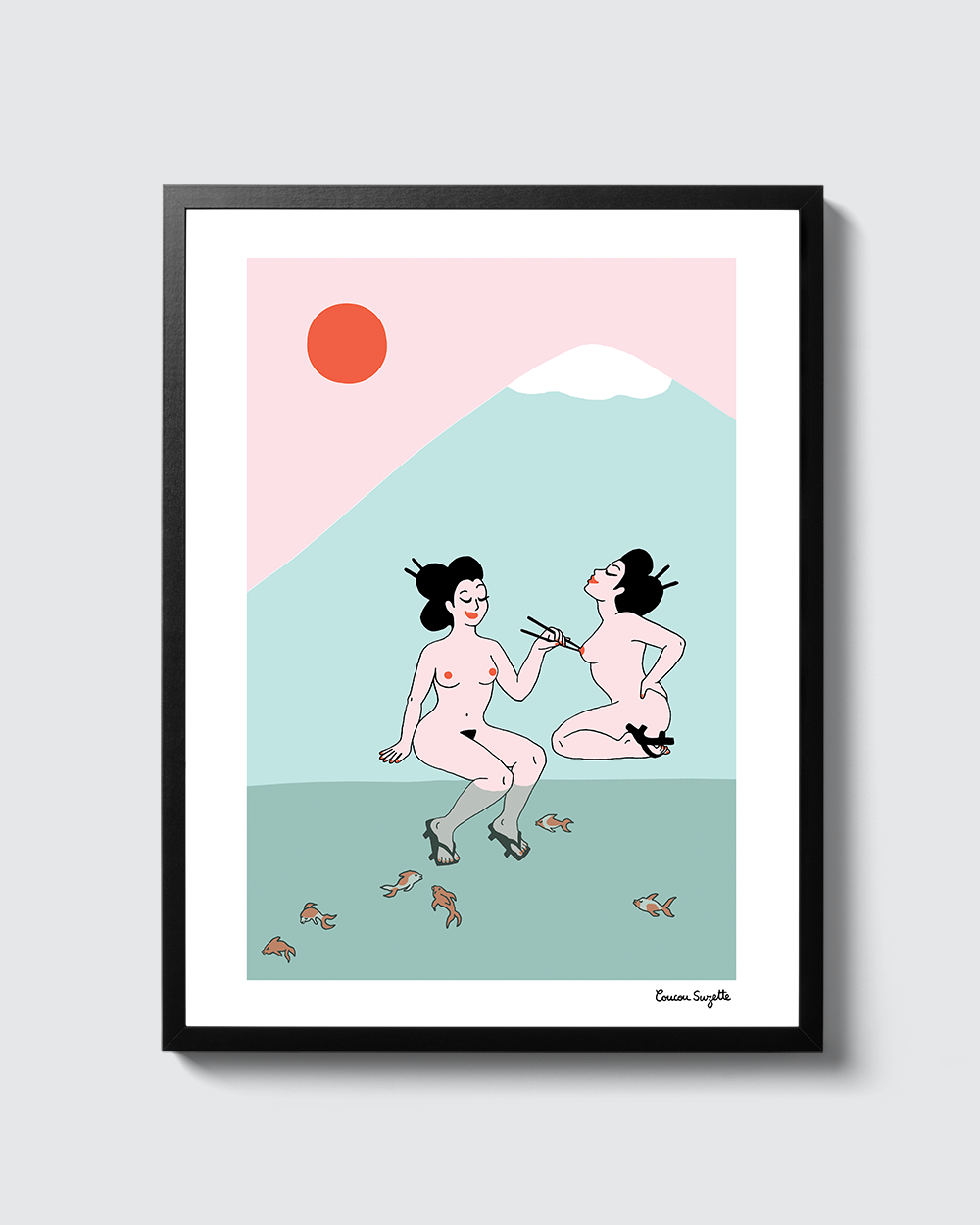 Coucou Suzette - [Flirt au Mont Fuji] - 30x40cm, 100 ex.