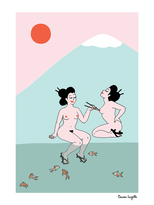 Coucou Suzette - [Flirt au Mont Fuji] - 30x40cm, 100 ex.