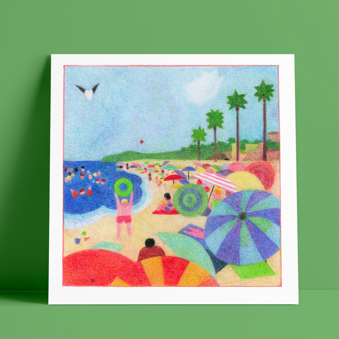 Line Hachem - [Plage], 15x15cm, 80ex.