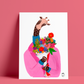 Mathilde Joly - [La girafe au bouquet] - 30x40cm, 50 ex.