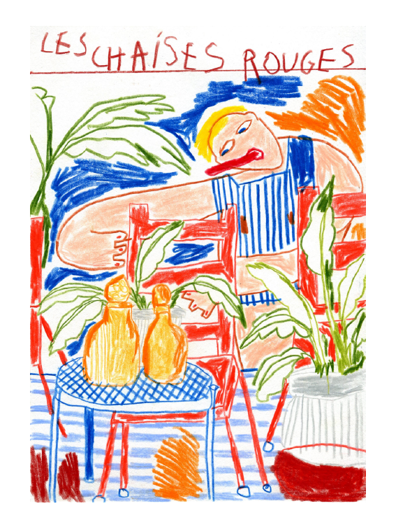 Elsa Adamus- [Les chaises rouges] - 20x30cm, 10 ex.