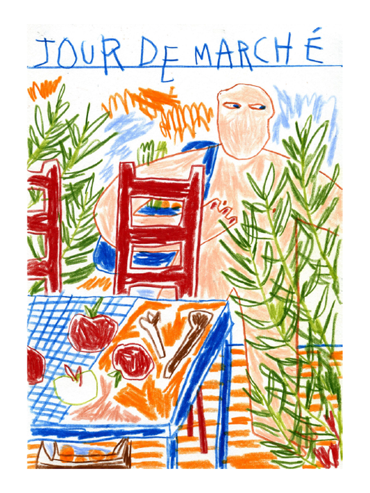 Elsa Adamus- [Jour de marché] - 20x30cm, 10 ex.