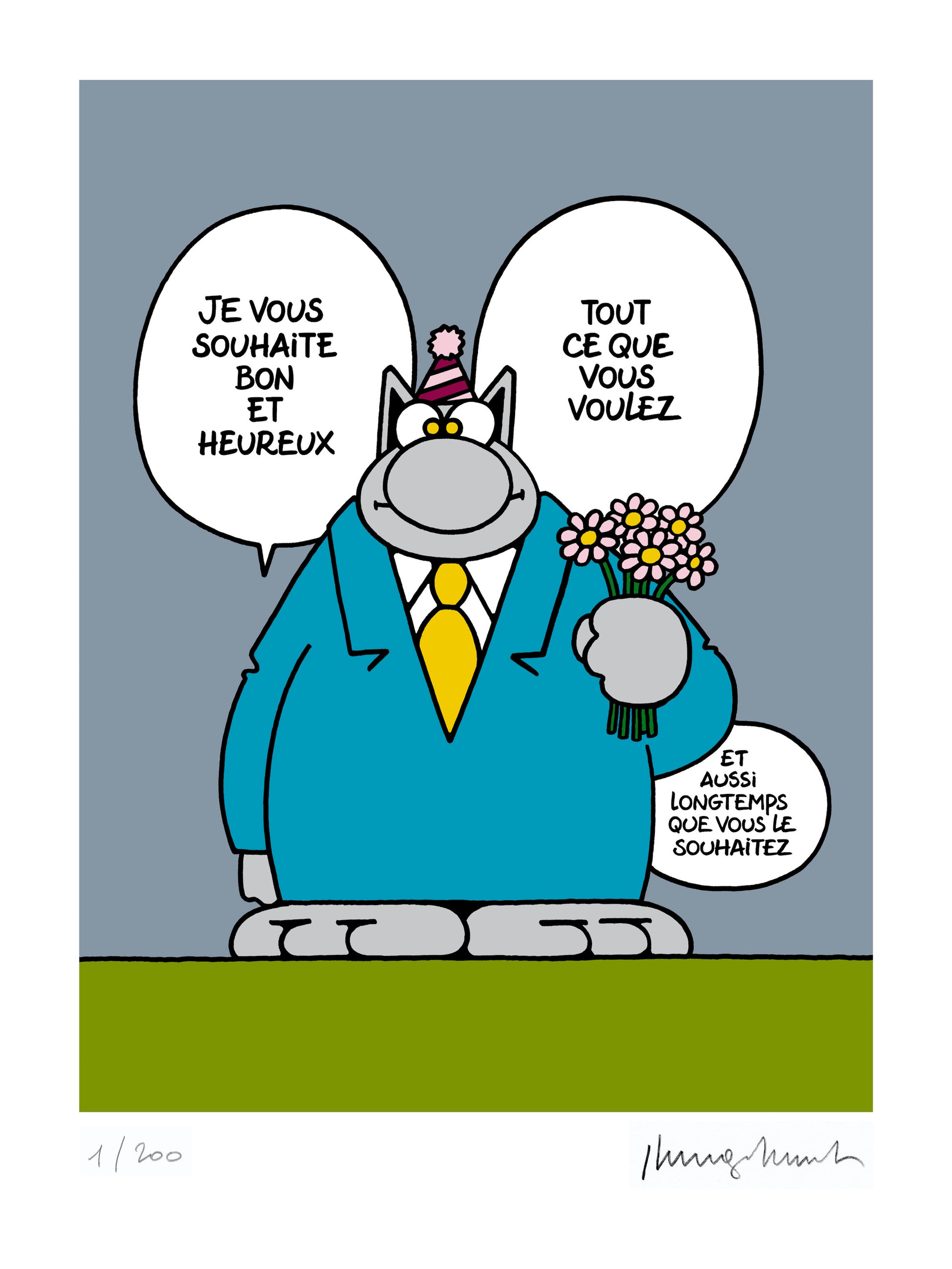 Philippe Geluck Le Chat II 30x40cm 200ex SIGN LA MAIN philippe-geluck-le-chat-ii-30x40cm-200ex-sign-la-main