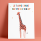 "Comme une girafe" - Format A4