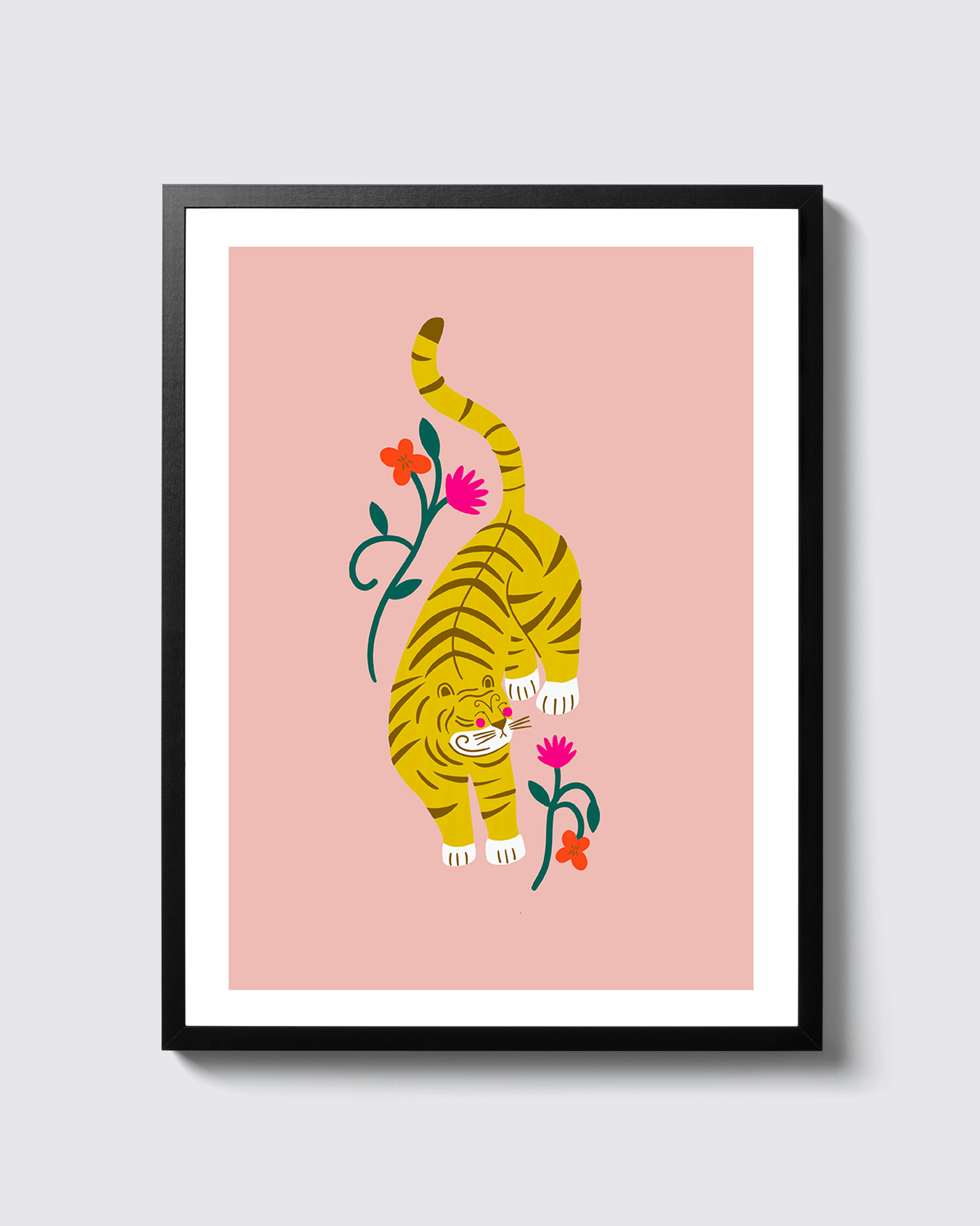 Laura Lhuillier - [Tigre fleuri] - 30x40cm, 50 ex.