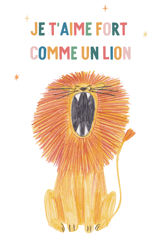 "Comme un lion" - Format A4