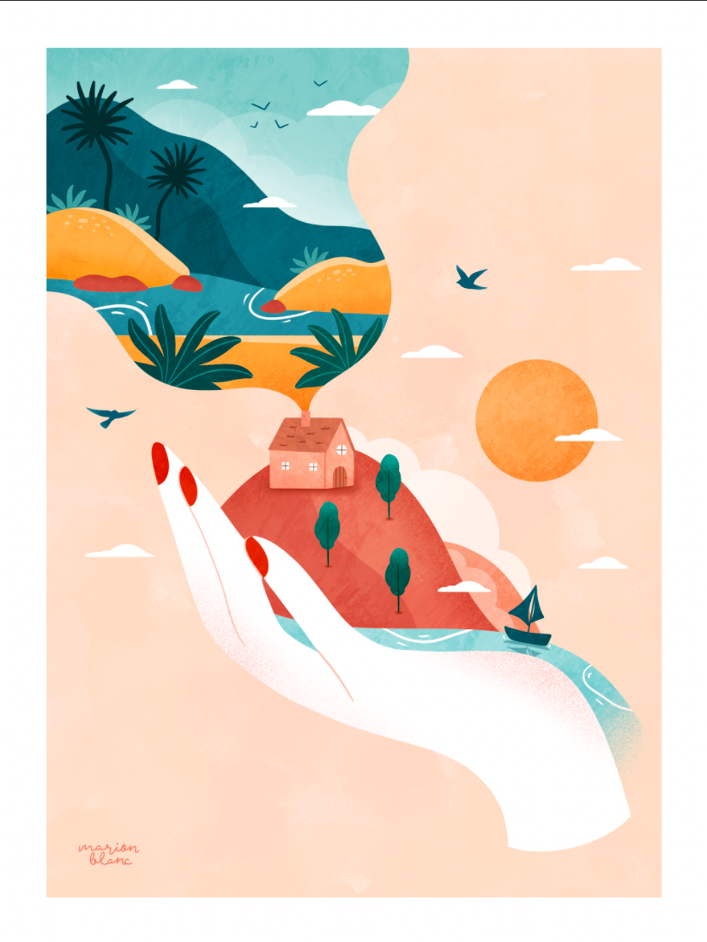 Paulina Choleva - [L'évasion au creux de la main] - 30x40cm, 50 ex.