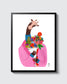 Mathilde Joly - [La girafe au bouquet] - 30x40cm, 50 ex.