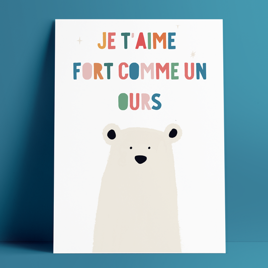 "Comme un ours" - Format A4